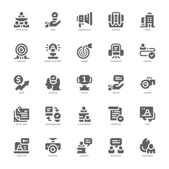 Company Training icon pack for your website, mobile, presentation, and logo design. Company Training icon glyph design. Vector graphics illustration and editable stroke.