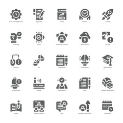 Company Training icon pack for your website, mobile, presentation, and logo design. Company Training icon glyph design. Vector graphics illustration and editable stroke.