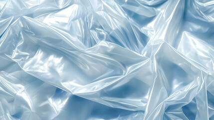 Obraz premium Abstract Light Blue Satin Fabric Texture, with Soft, Smooth, Shiny, and Draped Effect, Background for Design and Decoration