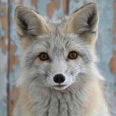 A stunning portrait of a fox showcasing its striking features and vibrant fur against a rustic backdrop.