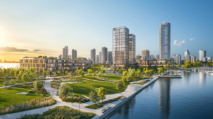 Naklejka premium city skyline