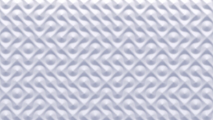 White 3d pattern waves. Light and shadow. Wall decorative panel. Render.
