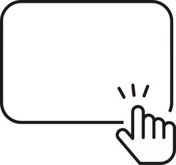 Click Here Button with pointer clicking. Web button set. Click button. Clicking the icon. Action button click here with click cursor. Vector illustration