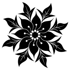 black and white flowers