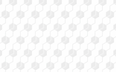 Abstract hexagonal geometric white background