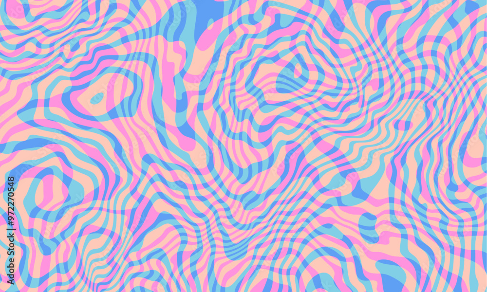 Poster abstract horizontal background with colorful waves. trendy vector illustration in style retro 60s, 7