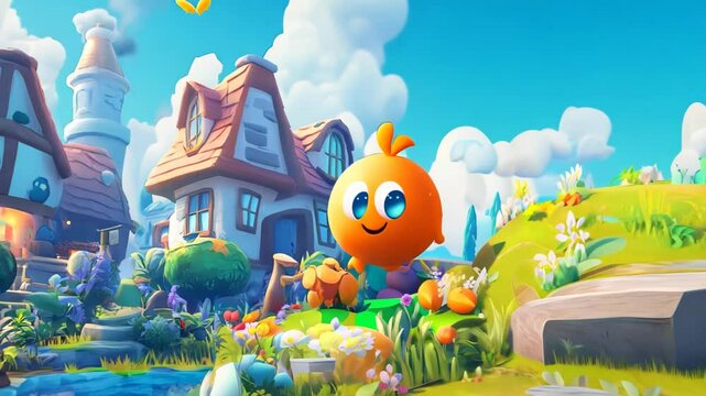 cartoon character cute Video 4K