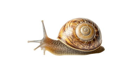 Photo of a snail isolated on a white background