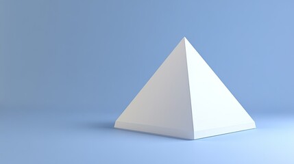 Pyramid-shaped 3D business cost model, with open space for copy, minimal background