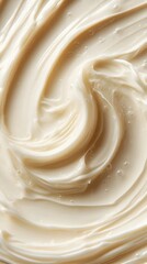 cosmetic cream swirl with a smooth texture
