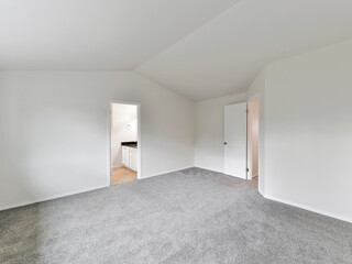 Modern residential empty bedroom interior