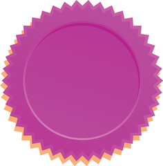 This blank purple guarantee badge is perfect for illustrating a premium service or product