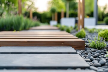 Innovative garden construction project incorporating sustainable gardening techniques and modern garden decor, demonstrating trends in garden industry and integration of eco-friendly garden technology