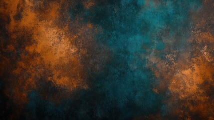 A textured abstract background featuring a mix of deep teal and warm copper hues.