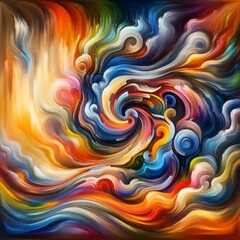 Fototapeta premium peinture abstraite vague de couleur liquide