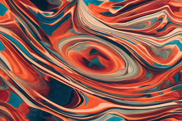 Abstract Painting of Red and Blue Colors. Generative AI.