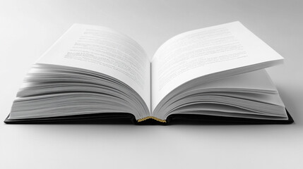 Obraz premium Open book with blank pages, showcasing the beauty of literature and knowledge, perfect for education and creativity themes.