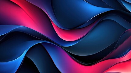 Fototapeta premium Abstract wavy design featuring red, blue, and black colors for modern backgrounds.