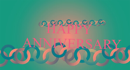 Happy anniversary greeting card design