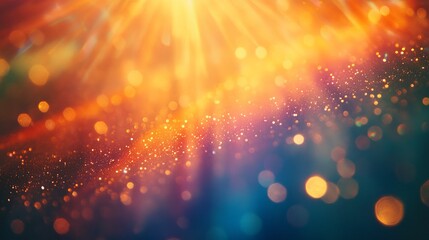 Obraz premium Rainbow Lens Optical Flare Film Dust Overlay Effect Vintage Abstract Bokeh Light Leaks Photo Retro Camera Defocused Blur Reflection Bright Sunlights.