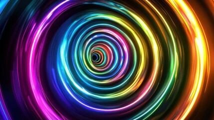 Fototapeta premium swirling tunnel of rainbow colors