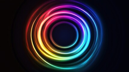 swirling tunnel of rainbow colors