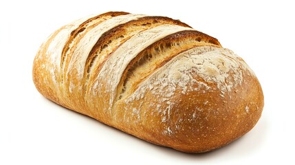 Freshly baked loaf of sourdough bread with a crispy crust.