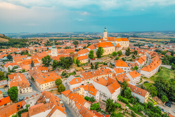 Mikulov Castle in Mikulov in South Moravia, Czech Republic. Most important castles in South Moravia
