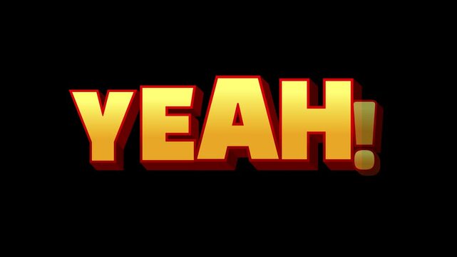 Set of comic text expression pop up on transparent background