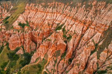 Red rocky slopes Rapa Roșie is a protected geological and floristic reservation area near Sebes...