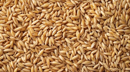 A close-up view of raw oat grains, showcasing their texture and natural color.
