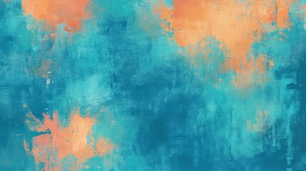 Obraz premium Abstract artwork featuring a vibrant blend of blue and orange hues, creating a dynamic and energetic atmosphere.