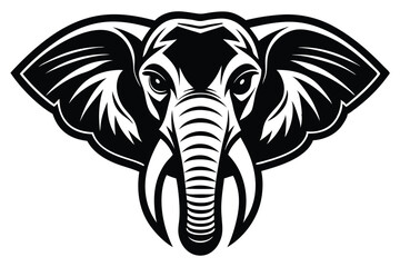 elephant head illustration 