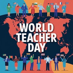 Happy World teacher day background