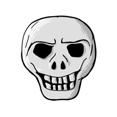 simple illustration of a skull head