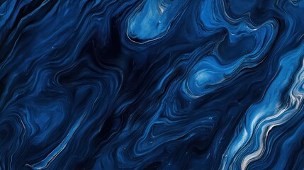 Obraz premium A stunning abstract swirl of deep blue and white hues, creating a mesmerizing ocean-like texture.