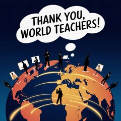 Thank you teachers vector
