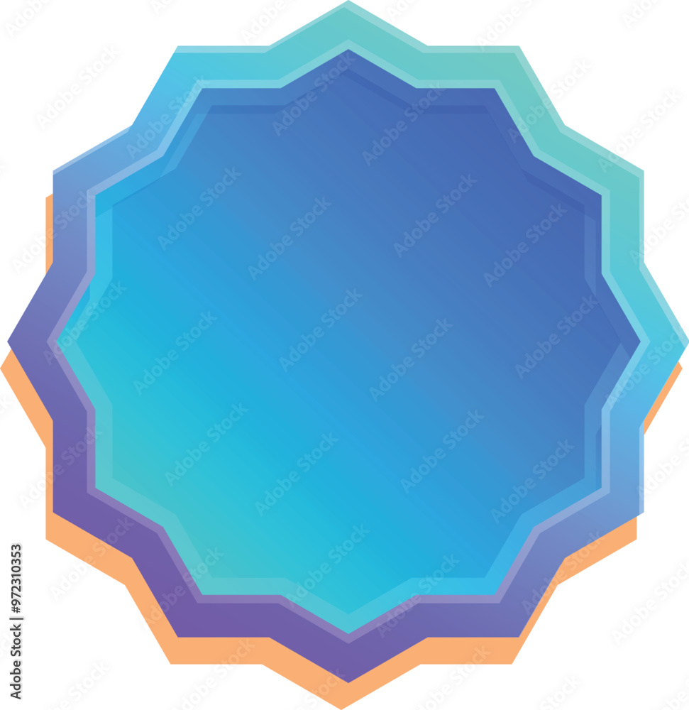 Poster gradient star shape is creating a colorful layers effect