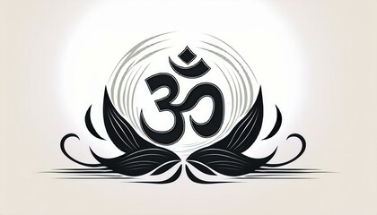 Obraz premium Om or Aum sign and symbol of hinduism