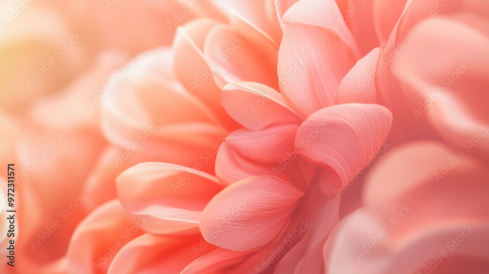 Sticker Gradient from pale peach to warm coral, with a smooth, radiant texture that feels fresh and inviting, perfect for spring and summer themes, 4K hyperrealistic photo.