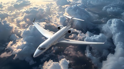 Airplane Flying Overhead: A sleek airplane soaring high above the clouds.
