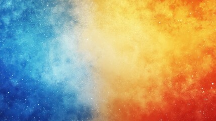 Obraz premium A vibrant cosmic abstract image featuring a gradient blend of blue and orange hues, creating a mesmerizing space effect.