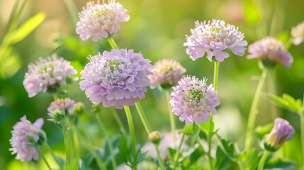 Fototapeta premium Delicate Pink Flowers in a Summer Garden