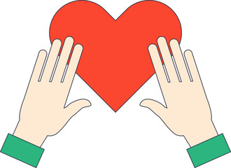 Illustration of hands cradling a heart, symbolizing care and recovery.