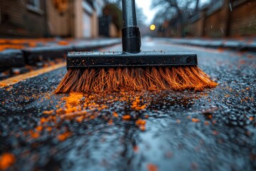 Innovative street sweeping machine with advanced brush technology for efficient urban cleaning
