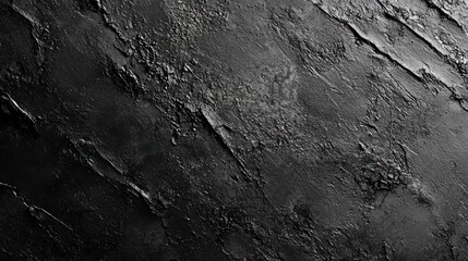 Textured black surface with a rugged, uneven finish creating a dramatic and artistic backdrop.