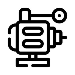 electric motor line icon