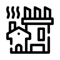 Factory Building line icon