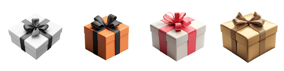 Obraz premium 3D icon of a gift box with transparent background.