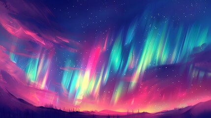 Aurora Borealis: The Northern Lights dancing across the night sky in vibrant colors.
